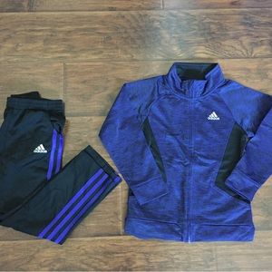 New! Girls Purple Adidas Tracksuit